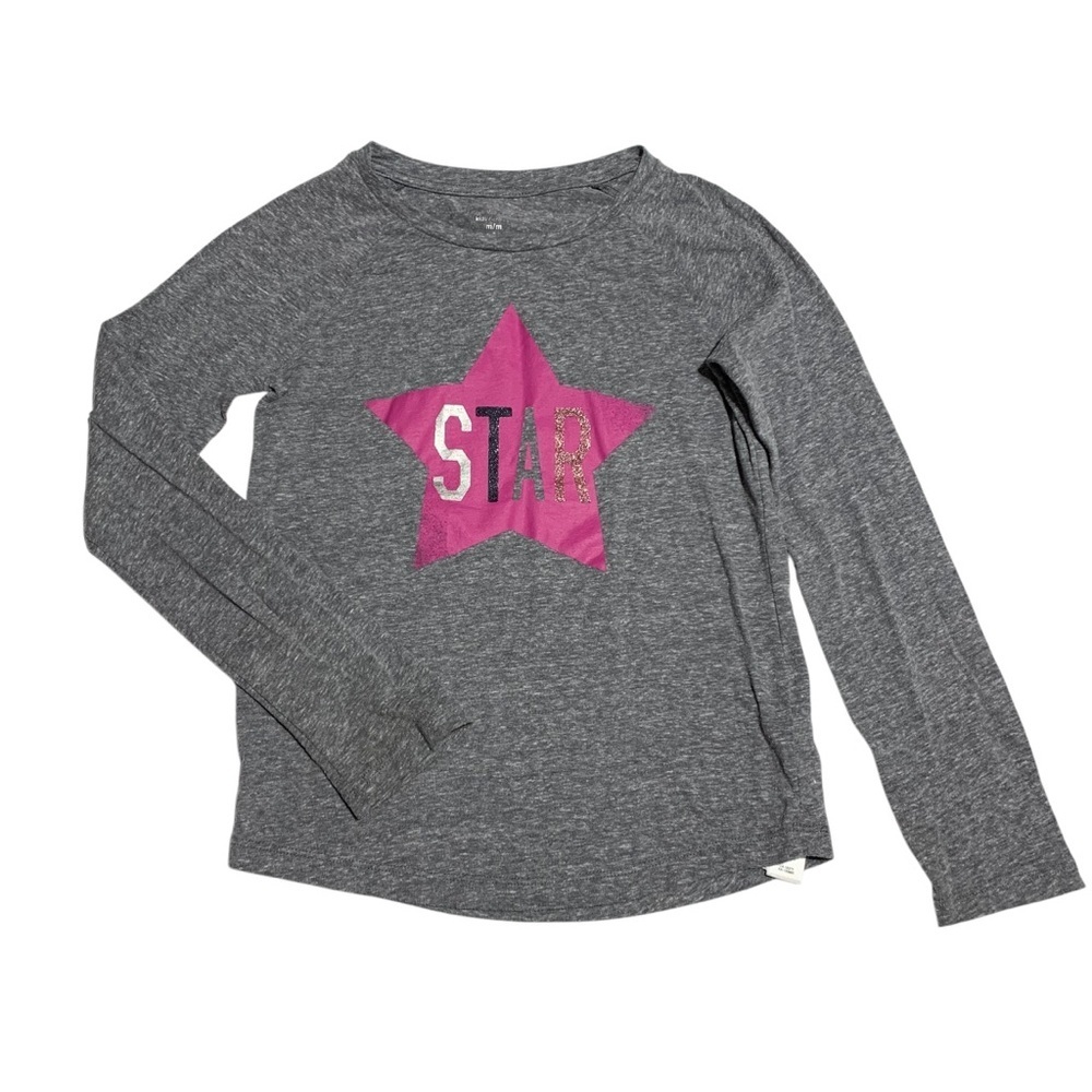 Joe Fresh Gray Long Sleeve Tee with Pink Star